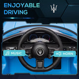 AIYAPLAY Maserati MC20 Licensed 12V Kids Electric Ride on Car with Remote Control, Spring Suspension, Blue