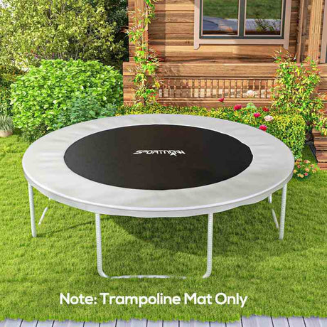 SPORTNOW Trampoline Replacement Mat with Spring Pull Tool, 54 V-Hooks, for 10ft Trampoline using 14cm Springs, Black