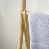HOMCOM Three-Shelf Bamboo Storage Unit, with Towel Racks - Natural Finish