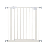 PawHut Pressure Fit Safety Gate, Adjustable Dog Gate, Pet Barrier for for Doorways, Staircases and Hallways with Auto Close, Double Locking, Opening 74-80cm, White