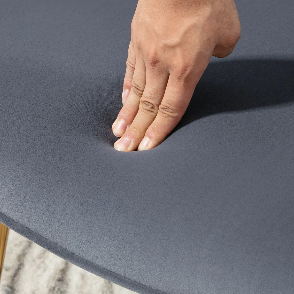 HOMCOM Modern Armchair with Footstool, Upholstered Accent Chair with Ottoman, Steel Legs, Velvet Wingback Chair for Living Room, Bedroom, Home Study, Dark Grey