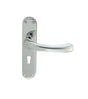 IBRA LEVER ON BACKPLATE - LOCK 57MM C/C - POLISHED CHROME - 185MM X 40MM - PAIR