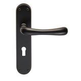 IBRA LEVER ON BACKPLATE - LOCK 57MM C/C NERO (MATT BLACK) - MATT BLACK - PAIR