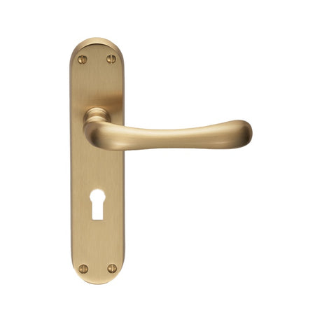 IBRA LEVER ON BACKPLATE - LOCK 57MM C/C OSA (SATIN BRASS) - SATIN BRASS - PAIR