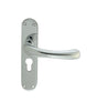 IBRA LEVER ON BACKPLATE - LOCK EURO PROFILE 47.5MM C/C CRO (POLISHED CHROME) - POLISHED CHROME - 185MM X 40MM - PAIR