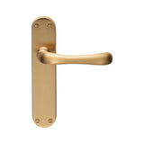 IBRA LEVER ON BACKPLATE - LATCH OSA (SATIN BRASS) - SATIN BRASS - PAIR