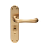 IBRA LEVER ON BACKPLATE - BATHROOM 57MM C/C OSA (SATIN BRASS) - SATIN BRASS - PAIR