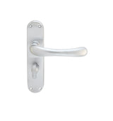 IBRA LEVER ON BACKPLATE - BATHROOM 57MM C/C - SATIN CHROME - 185MM X 40MM - PAIR