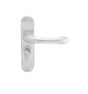 IBRA LEVER ON BACKPLATE - BATHROOM 57MM C/C - SATIN CHROME - 185MM X 40MM - PAIR