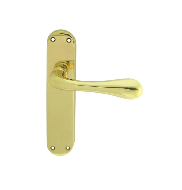 ASTRO LEVER ON BACKPLATE - LATCH OTL (POLISHED BRASS) - POLISHED BRASS - 185MM X 40MM - PAIR