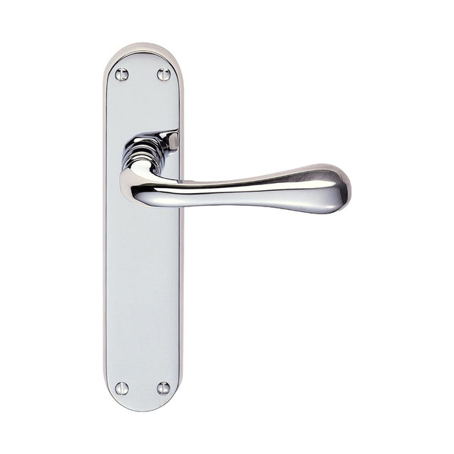 ASTRO LEVER ON BACKPLATE - LATCH CRO (POLISHED CHROME) - POLISHED CHROME - 185MM X 40MM - PAIR