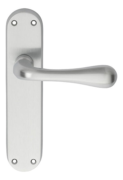 ASTRO LEVER ON BACKPLATE - LATCH CSA (SATIN CHROME) - SATIN CHROME - 185MM X 40MM - PAIR