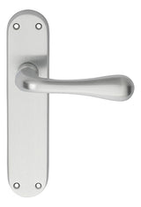 ASTRO LEVER ON BACKPLATE - LATCH CSA (SATIN CHROME) - SATIN CHROME - 185MM X 40MM - PAIR
