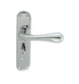 ASTRO LEVER ON BACKPLATE - BATHROOM 57MM C/C CRO (POLISHED CHROME) - POLISHED CHROME - 185MM X 40MM - PAIR