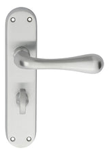 ASTRO LEVER ON BACKPLATE - BATHROOM 57MM C/C CSA (SATIN CHROME) - SATIN CHROME - 185MM X 40MM - PAIR
