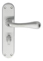 ASTRO LEVER ON BACKPLATE - BATHROOM 57MM C/C CSA (SATIN CHROME) - SATIN CHROME - 185MM X 40MM - PAIR