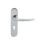 LILLA LEVER ON BACKPLATE - LOCK 57MM C/C CRO (POLISHED CHROME) - POLISHED CHROME - 185MM X 40MM - PAIR