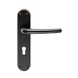 LILLA LEVER ON BACKPLATE - LOCK 57MM C/C NERO (MATT BLACK) - MATT BLACK - PAIR