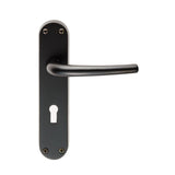LILLA LEVER ON BACKPLATE - LOCK 57MM C/C NERO (MATT BLACK) - MATT BLACK - PAIR