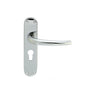LILLA LEVER ON BACKPLATE - LOCK EURO PROFILE 47.5MM C/C CRO (POLISHED CHROME) - POLISHED CHROME - 185MM X 40MM - PAIR