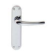 LILLA LEVER ON BACKPLATE - LATCH CRO (POLISHED CHROME) - POLISHED CHROME - 185MM X 40MM - PAIR