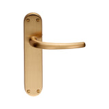 LILLA LEVER ON BACKPLATE - LATCH OSA (SATIN BRASS) - SATIN BRASS - PAIR