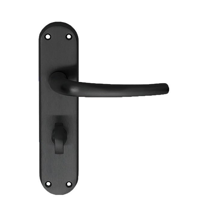 LILLA LEVER ON BACKPLATE - BATHROOM 57MM C/C NERO (MATT BLACK) - MATT BLACK - PAIR