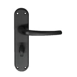 LILLA LEVER ON BACKPLATE - BATHROOM 57MM C/C NERO (MATT BLACK) - MATT BLACK - PAIR