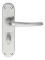 LILLA LEVER ON BACKPLATE - BATHROOM 57MM C/C CSA (SATIN CHROME) - SATIN CHROME - 185MM X 40MM - PAIR