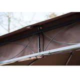 Outsunny 3 x 3(m) Garden Gazebo, Outdoor Gazebo Canopy Shelter with Curtains and Steel Frame for Lawn, Yard and Deck, Coffee