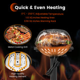 Electric BBQ Grill with Removable Non-Stick Grilling Rack-Black