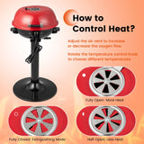 Electric BBQ Grill with Removable Non-Stick Grilling Rack-Red
