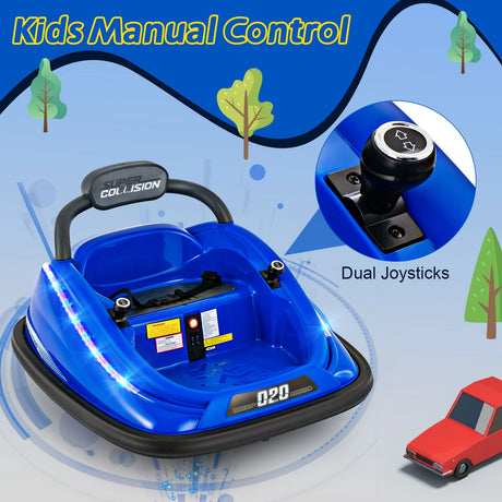 Electric Bumper Car with Remote Control for Kids-Blue