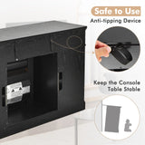Fireplace TV Stand with 2000w Electric Insert and Remote Control-Black