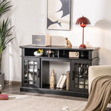 Fireplace TV Stand with 2000w Electric Insert and Remote Control-Black