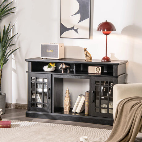 Fireplace TV Stand with 2000w Electric Insert and Remote Control-Black