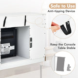 Fireplace TV Stand with 2000w Electric Insert and Remote Control-White
