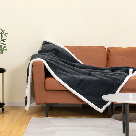 Electric Heated Blanket Throw with 10 Heat Settings-Grey