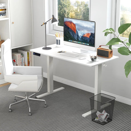 120 x 60cm Height Adjustable Standing Desk with 3 Memory Heights-White