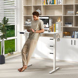 120 x 60cm Height Adjustable Standing Desk with 3 Memory Heights-White