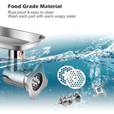 3-in-1 Meat Mincer and Sausage Stuffer Maker-Silver
