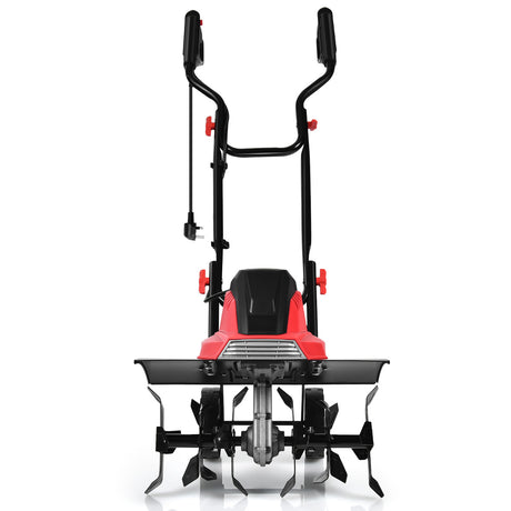 1500W Corded Electric Garden Tiller with 6 Blade Till
