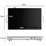 Electric Warming Tray with Cool-Touch Handles and Stainless Steel Frame