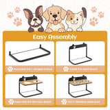 Dog Bowl Stand with 2 Stainless Steel Food Water Bowls