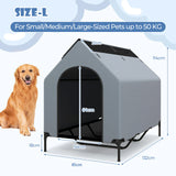 Large Pet House with Ventilated Windows and Removable Cover-L