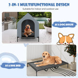 Large Pet House with Ventilated Windows and Removable Cover-L
