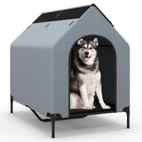 Large Pet House with Ventilated Windows and Removable Cover-M