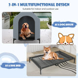 Large Pet House with Ventilated Windows and Removable Cover-M