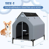 Large Pet House with Ventilated Windows and Removable Cover-S