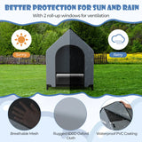 Large Pet House with Ventilated Windows and Removable Cover-S